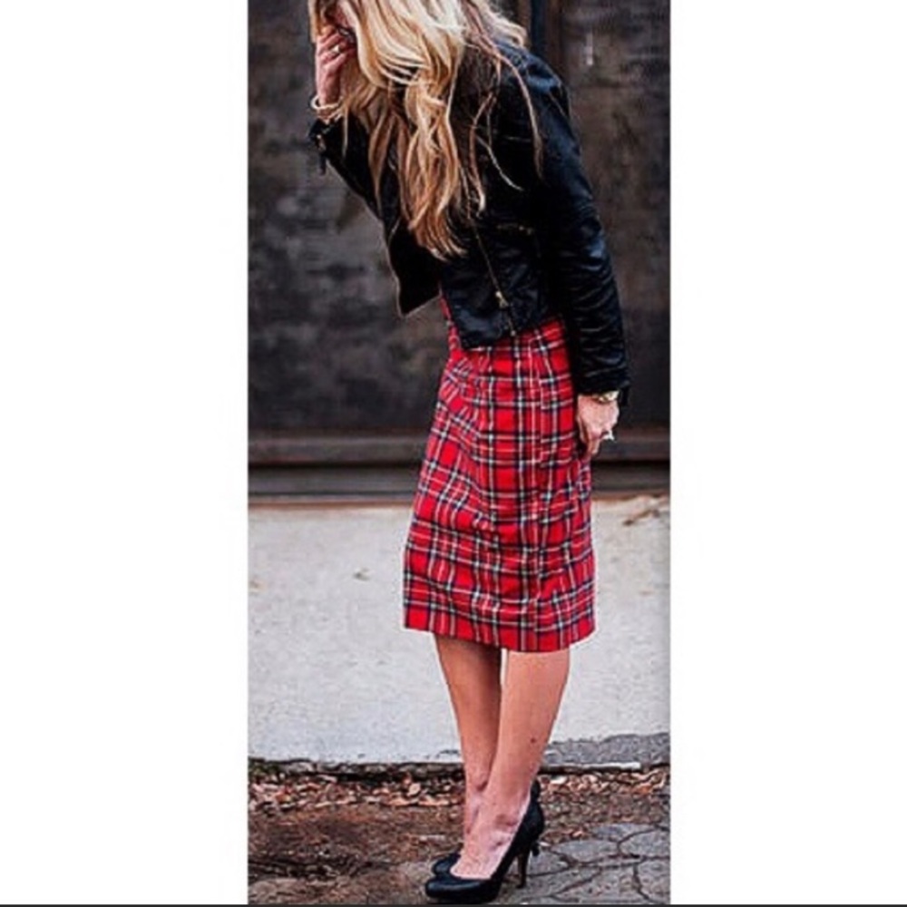 Pendleton 6P Vintage 100% virgin wool plaid skirt